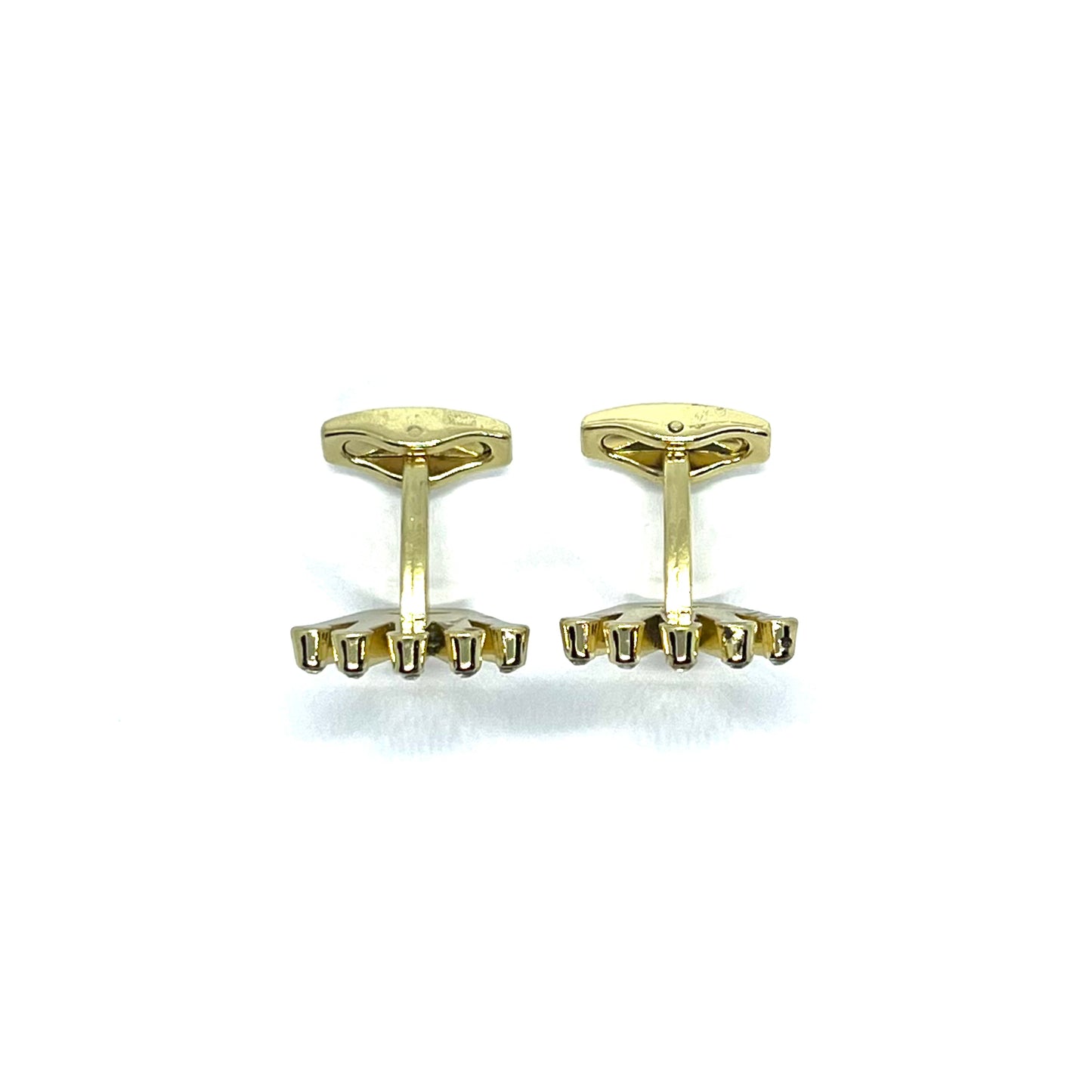 Crown Rhino Golden Cufflinks