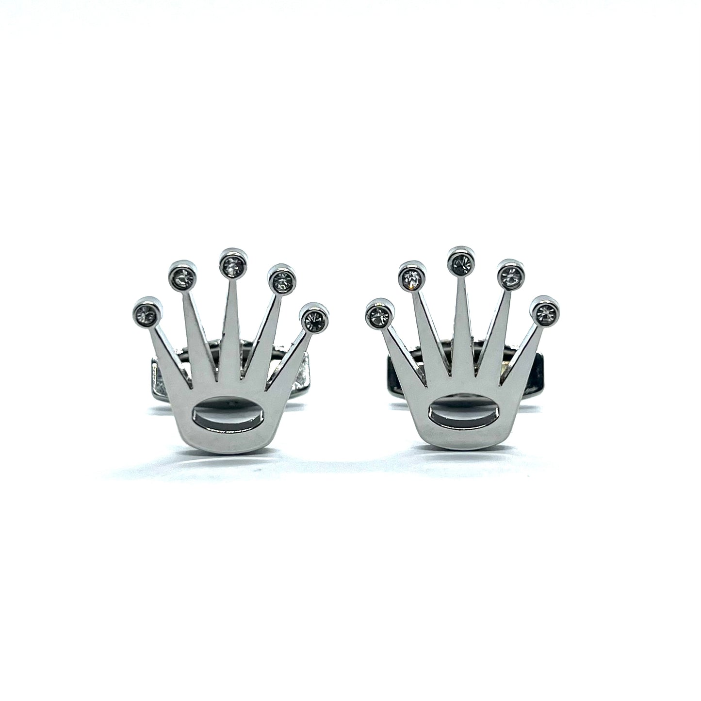 Crown Rhino Silver Cufflinks