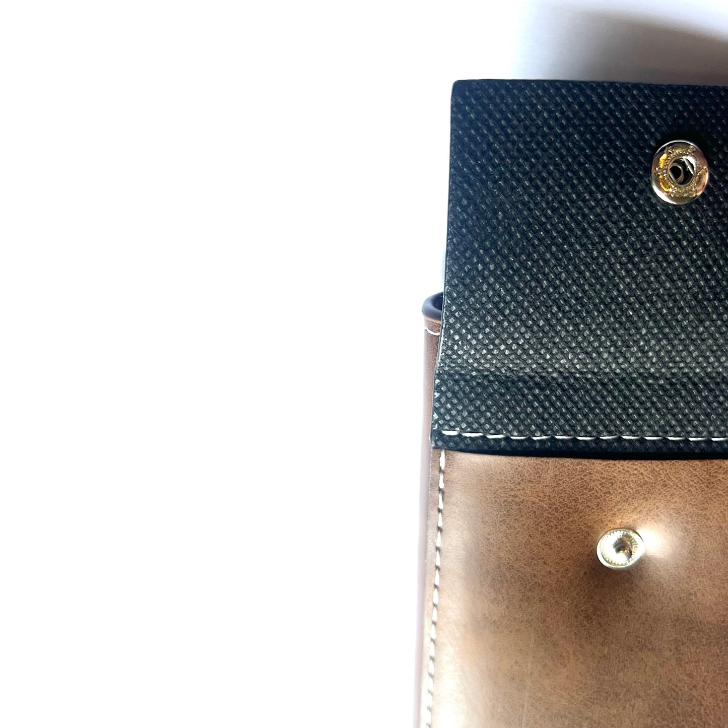 BIDENLI Leather Brown Bi-fold Long Wallet