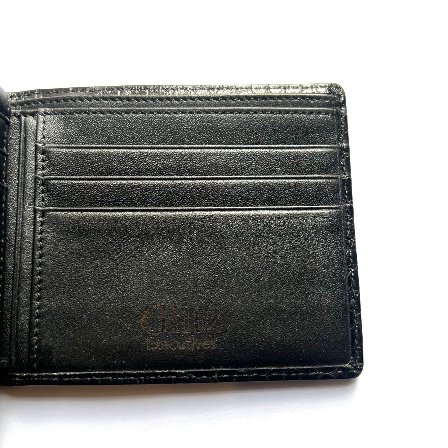 Black Croco Bifold Wallet