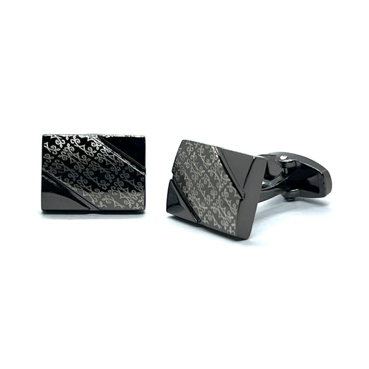 Floro Recta Grey Metallic Cufflinks