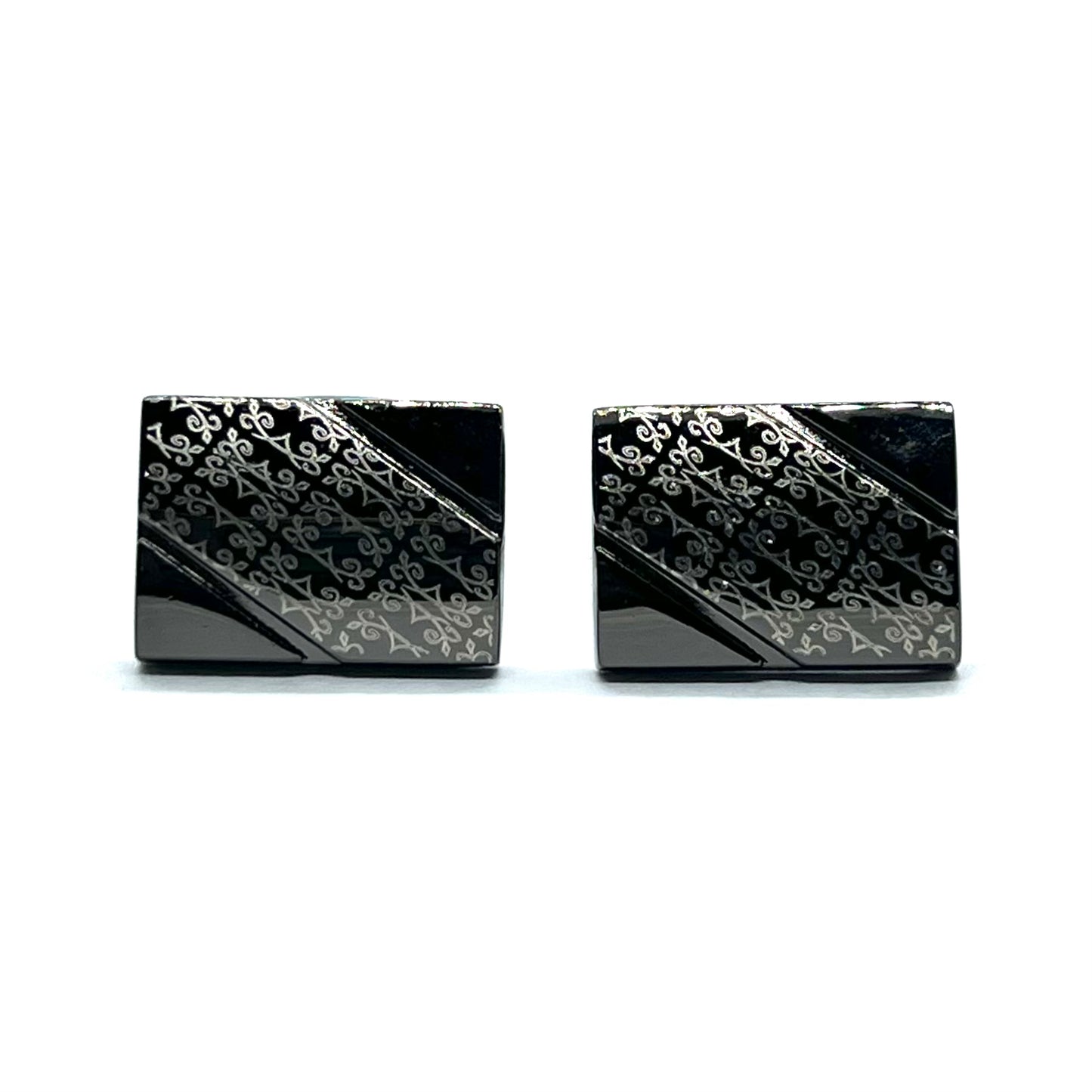 Floro Recta Grey Metallic Cufflinks