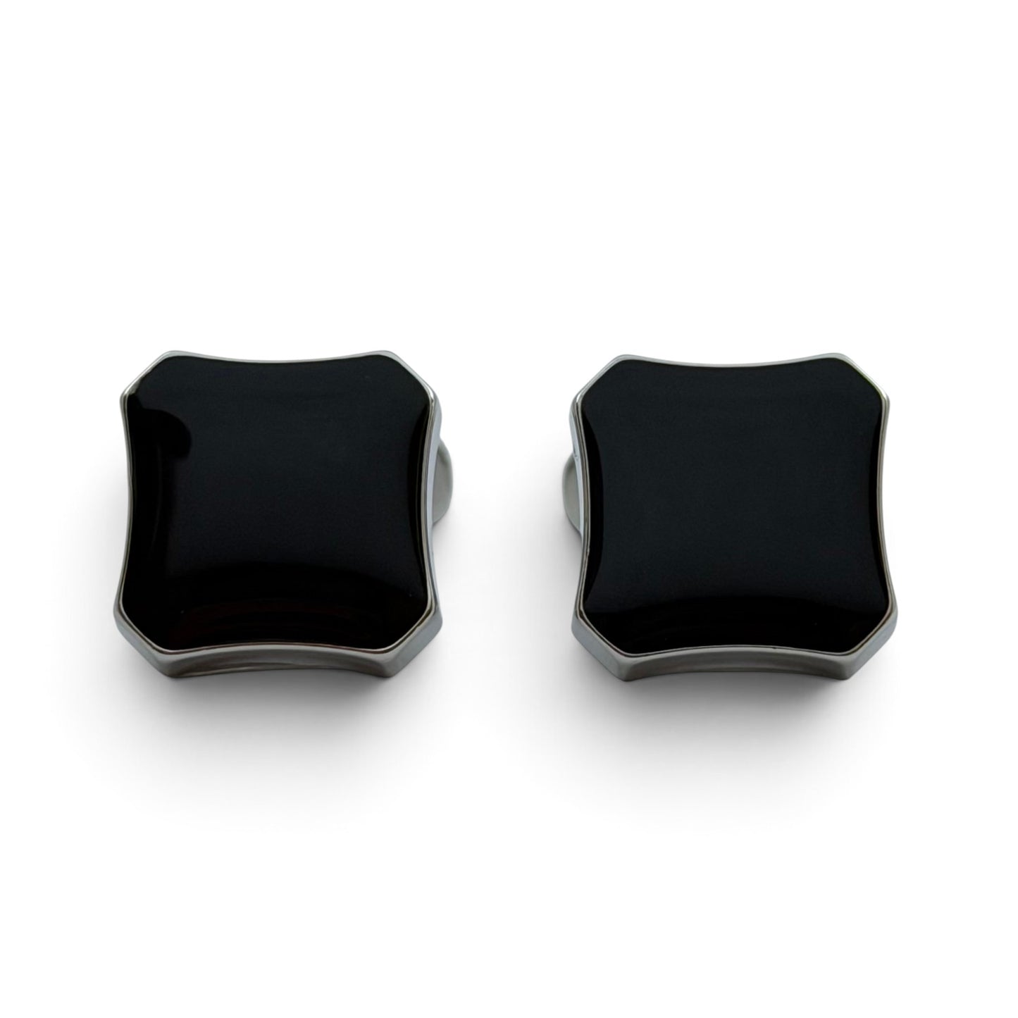 Black Regent Silver Cufflinks
