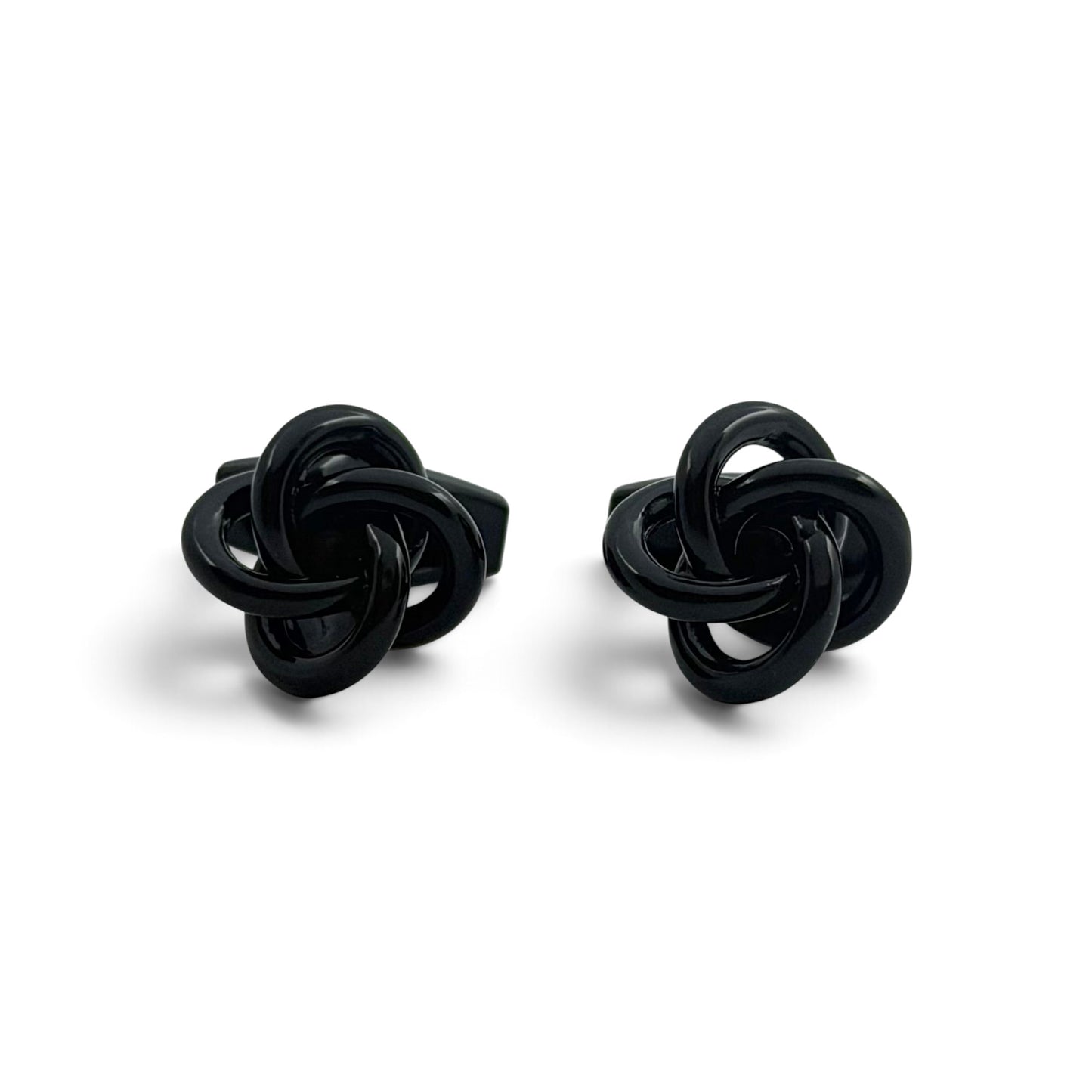 Siman Black Tie Knot Cufflinks