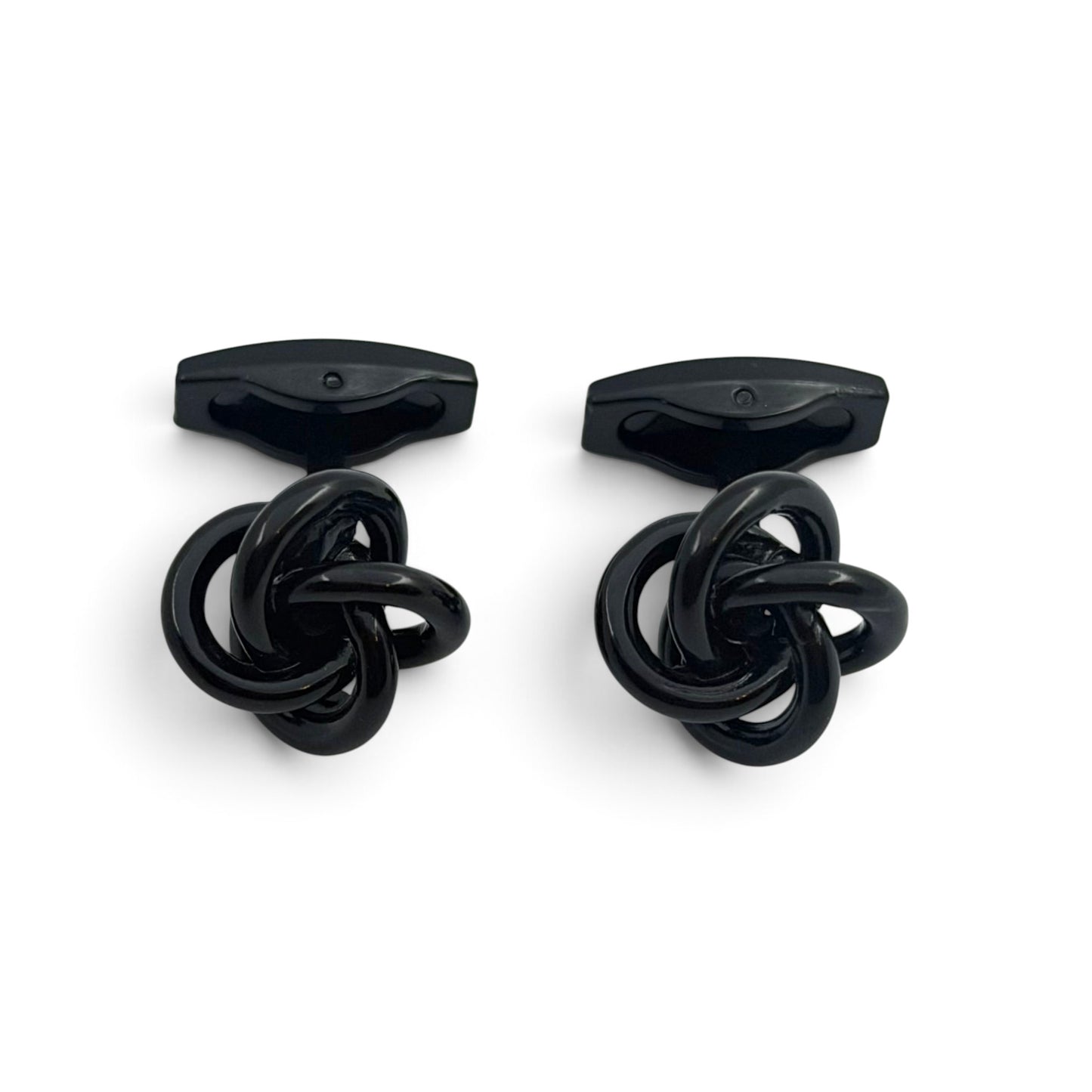 Siman Black Tie Knot Cufflinks