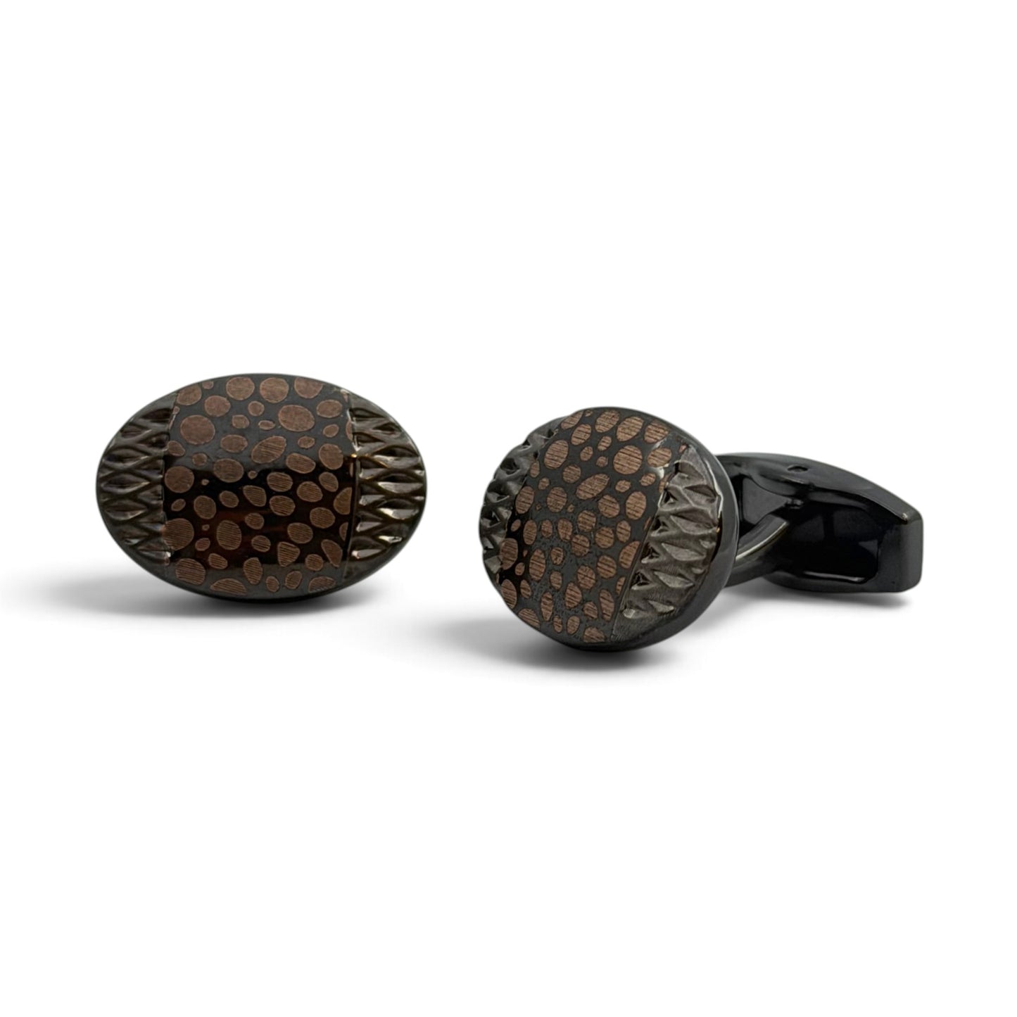 Aurex Mosaic Grey Metallic Cufflinks