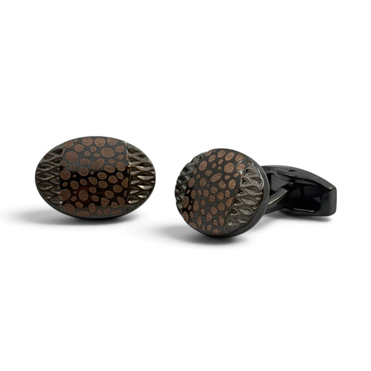 Aurex Mosaic Grey Metallic Cufflinks