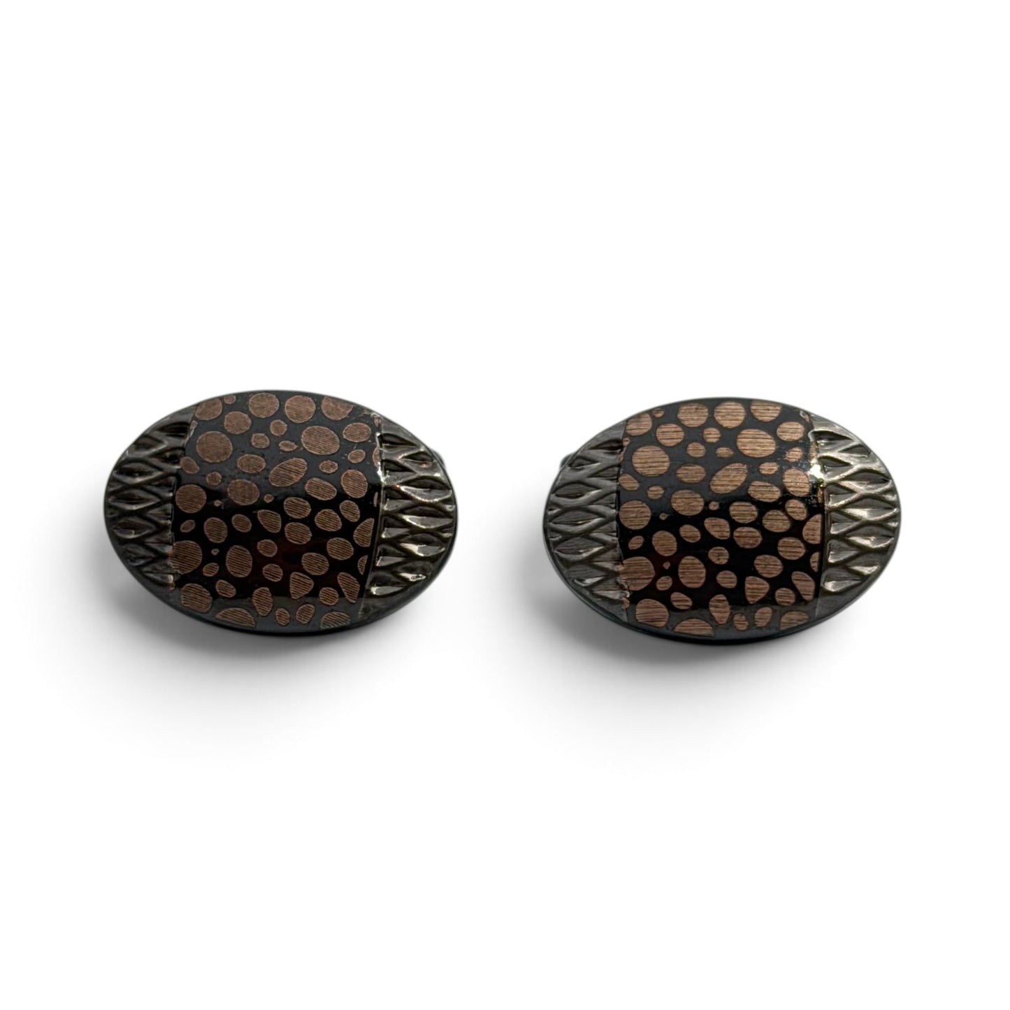 Aurex Mosaic Grey Metallic Cufflinks