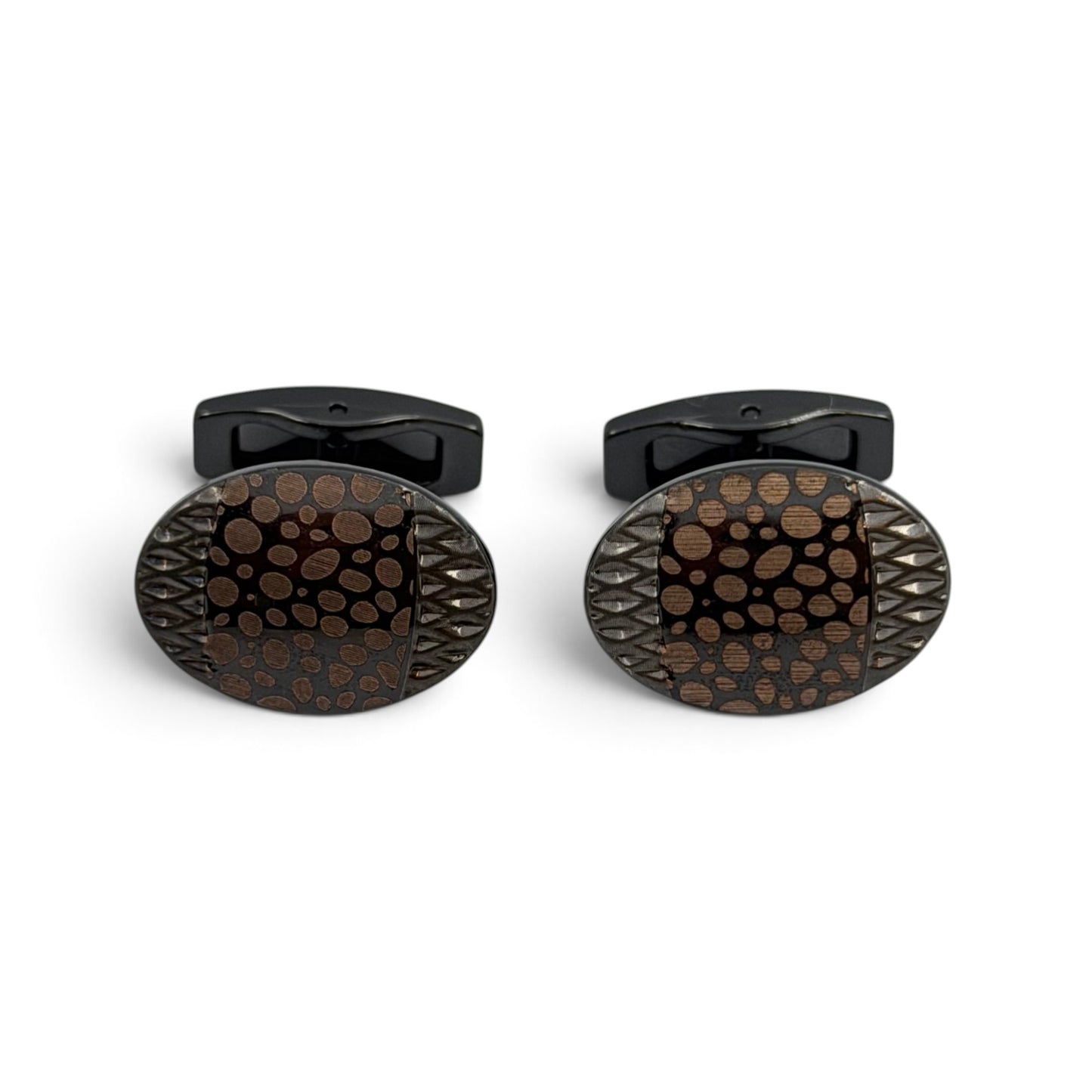 Aurex Mosaic Grey Metallic Cufflinks