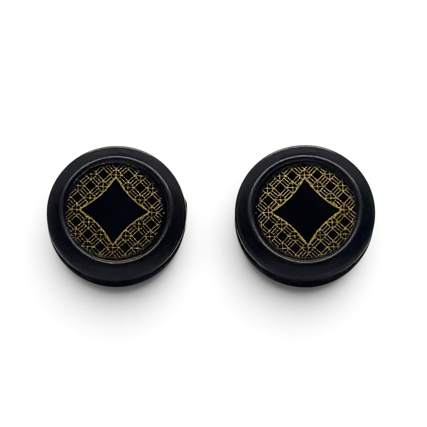 Noir Lattice Black Cufflinks
