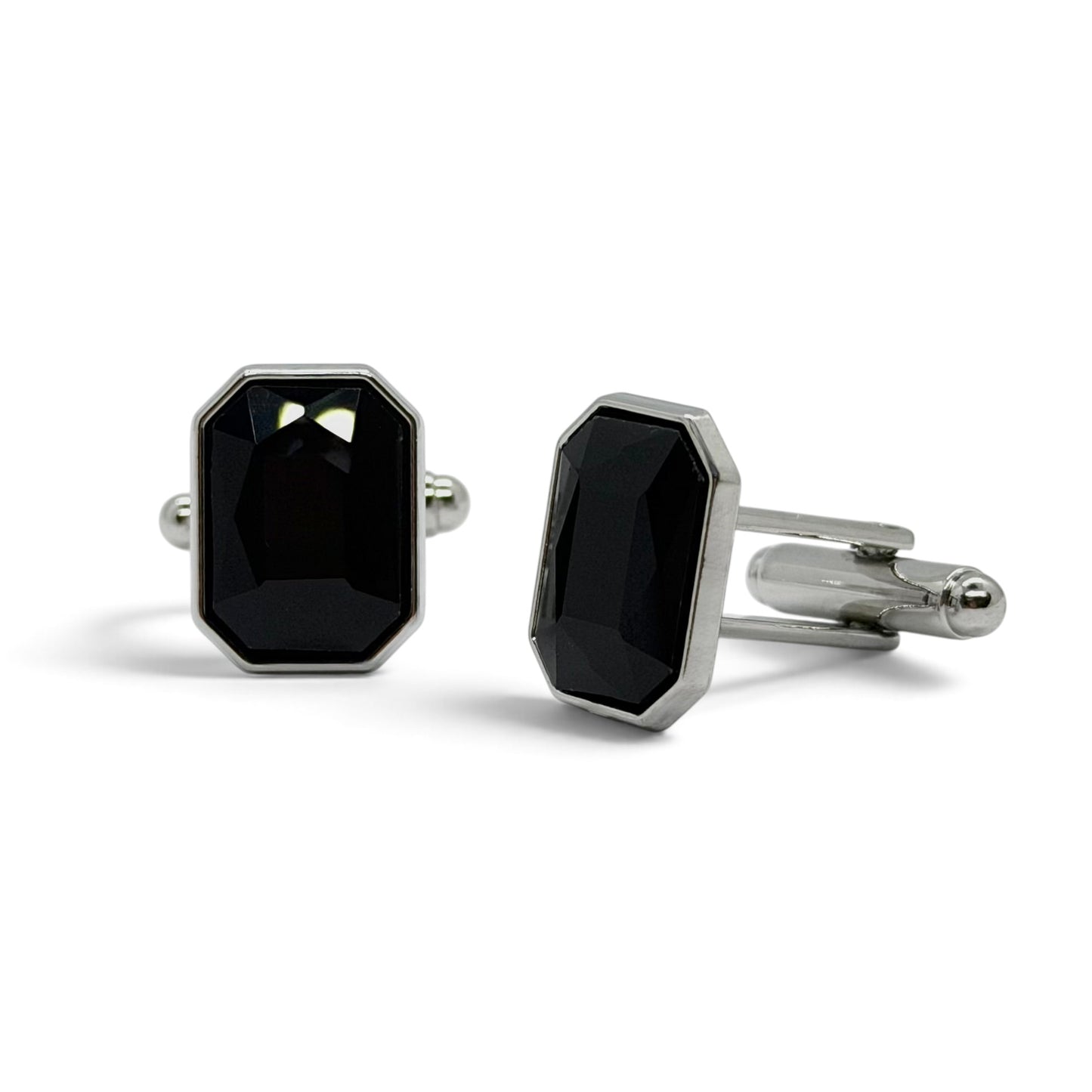 Black Tone B Silver Cufflinks