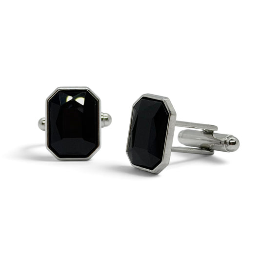 Black Tone B Silver Cufflinks