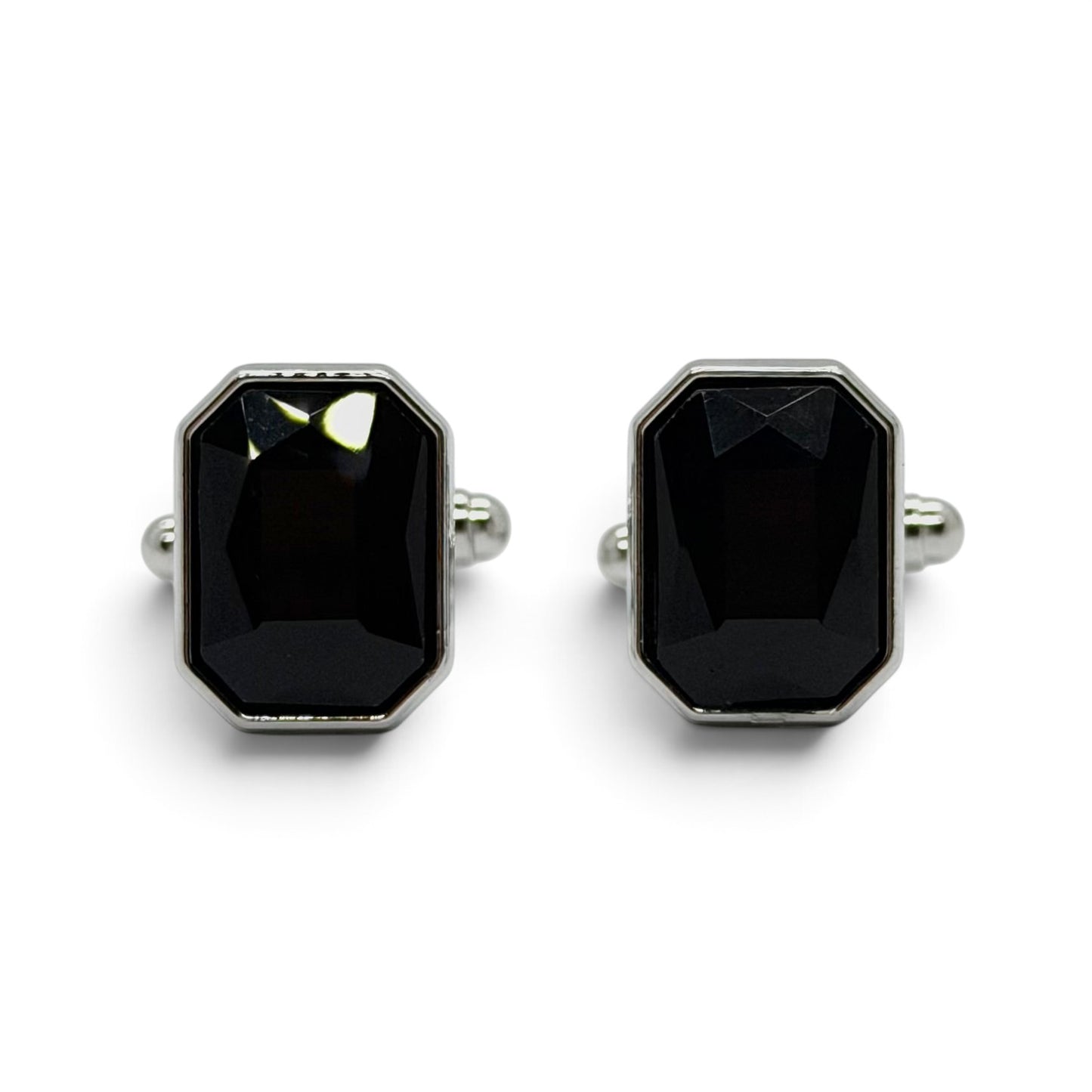 Black Tone B Silver Cufflinks