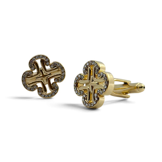 Aurelia Cross Golden Cufflinks