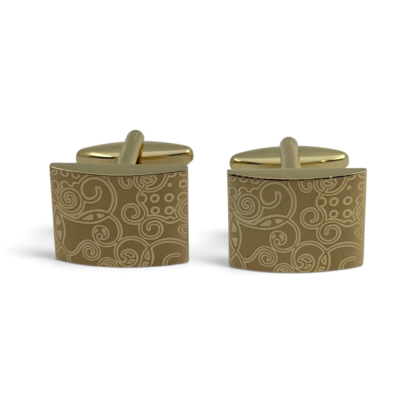 Gilded Arabesque Golden Cufflinks
