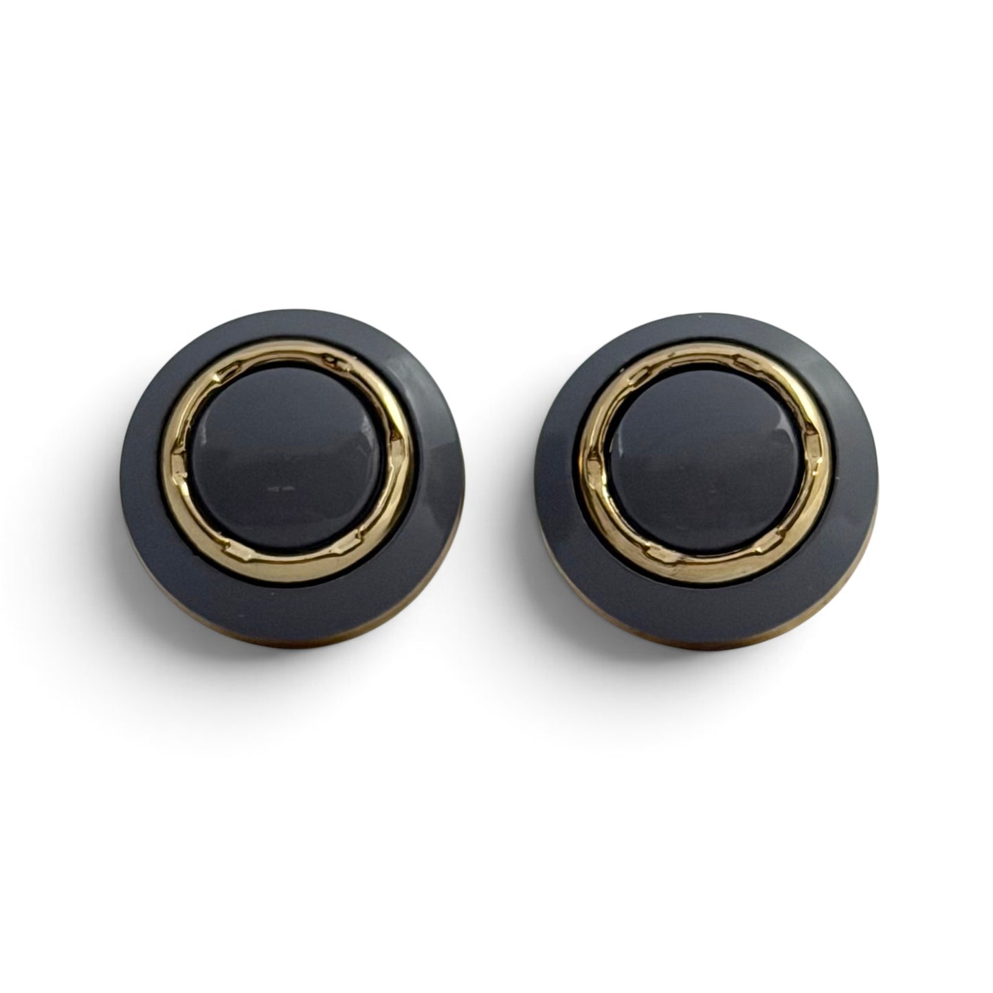 Obsidian Halo Golden Cufflinks
