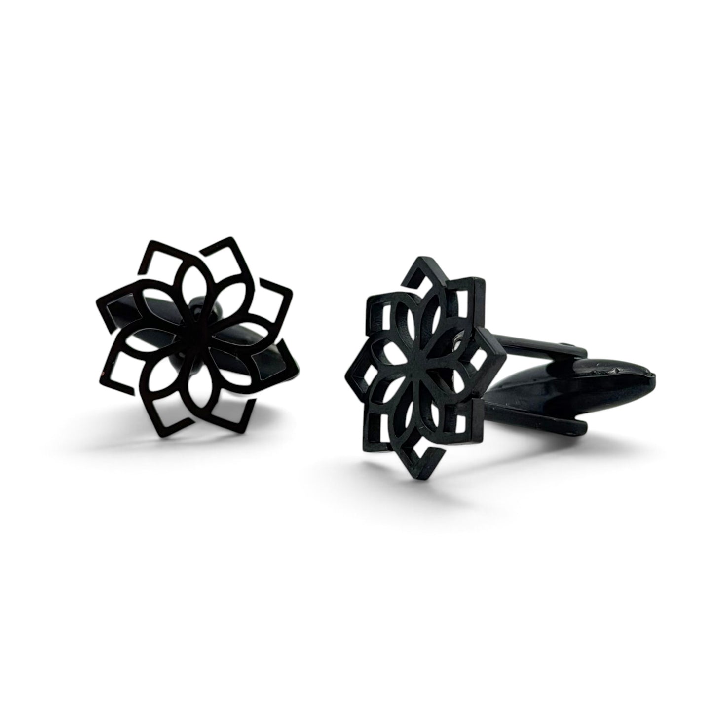Noir Petale Black Cufflinks