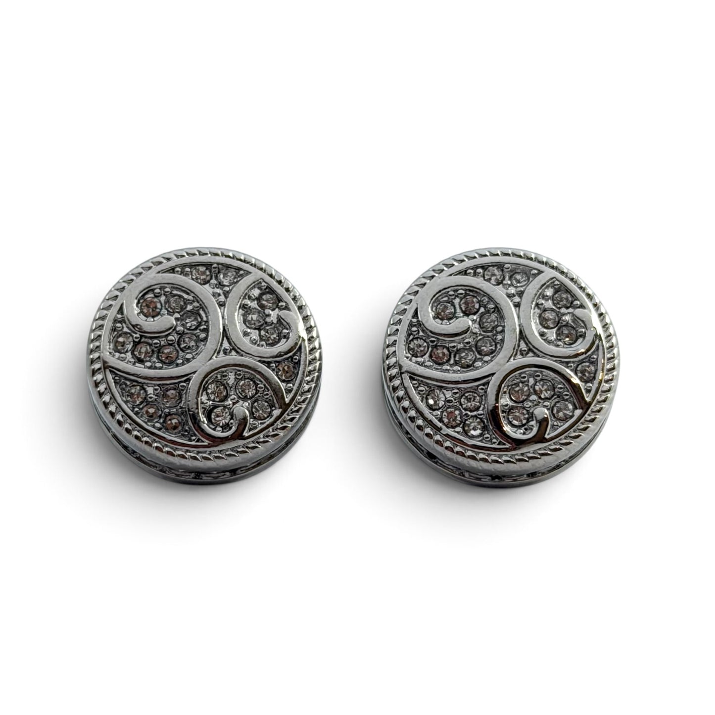 Hollowed Rhino B Silver Cufflinks