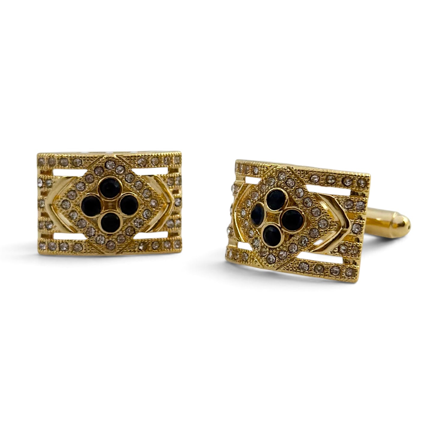 Rhino Recbure B Golden Cufflinks