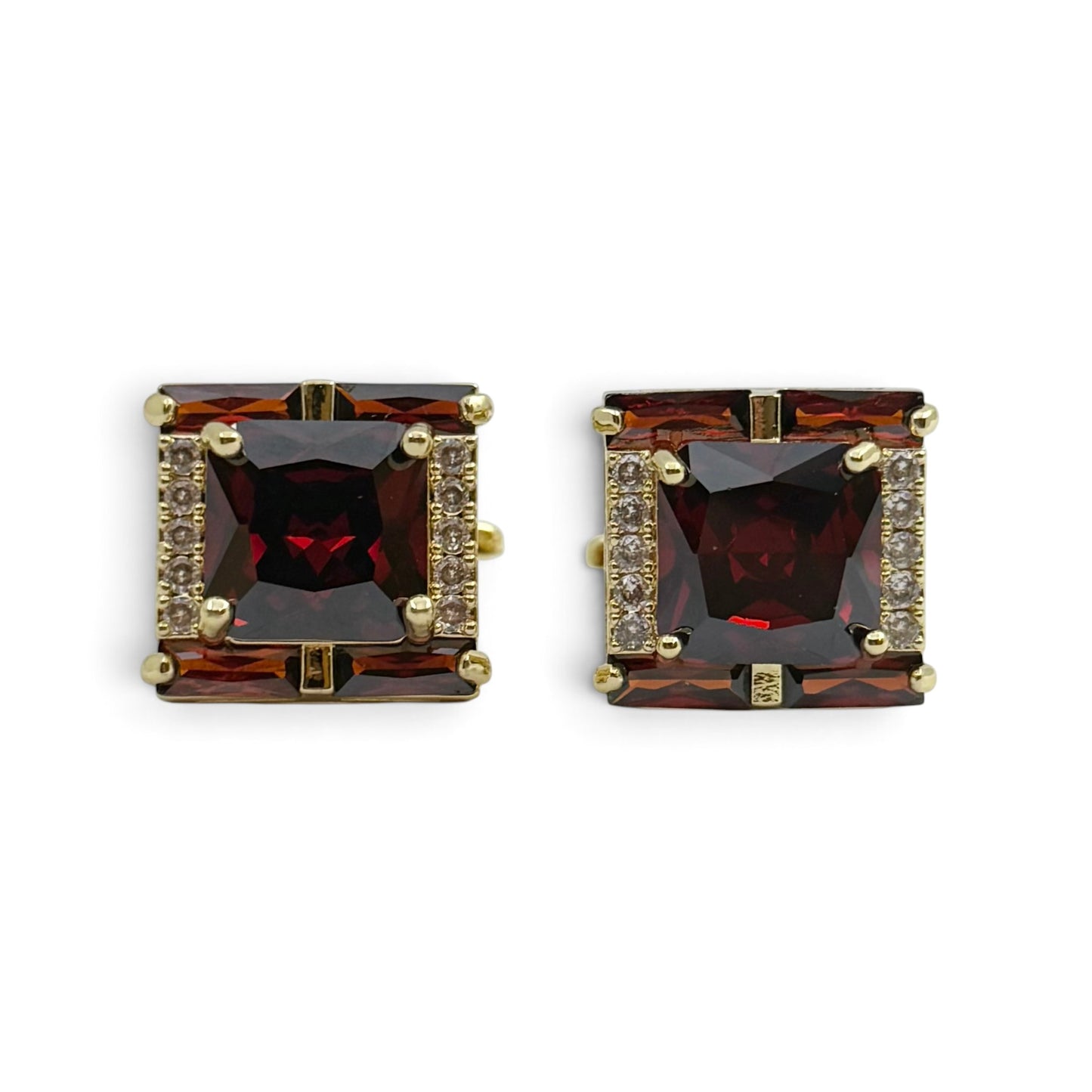 Garnet Sovereign Golden Cufflinks