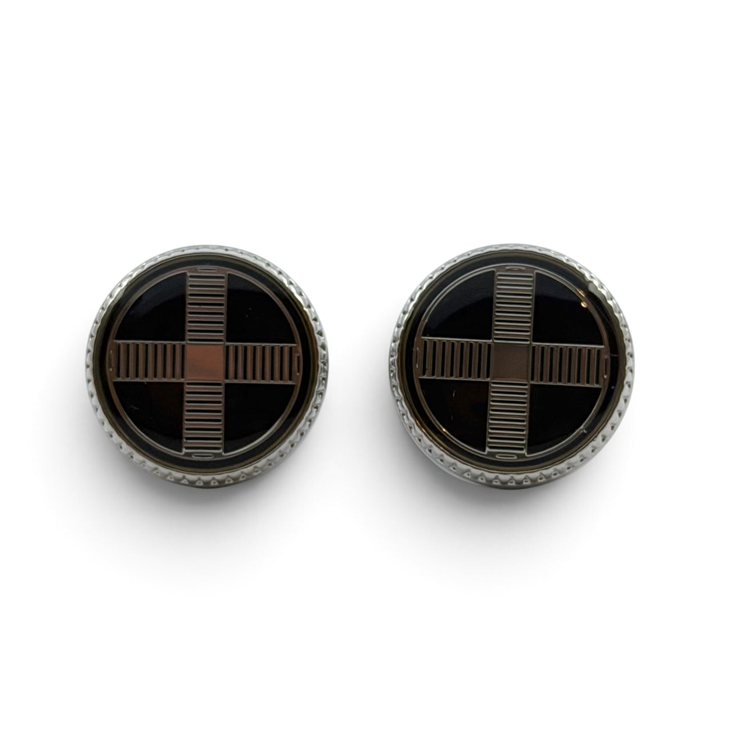 Noir Meridian Silver Cufflinks