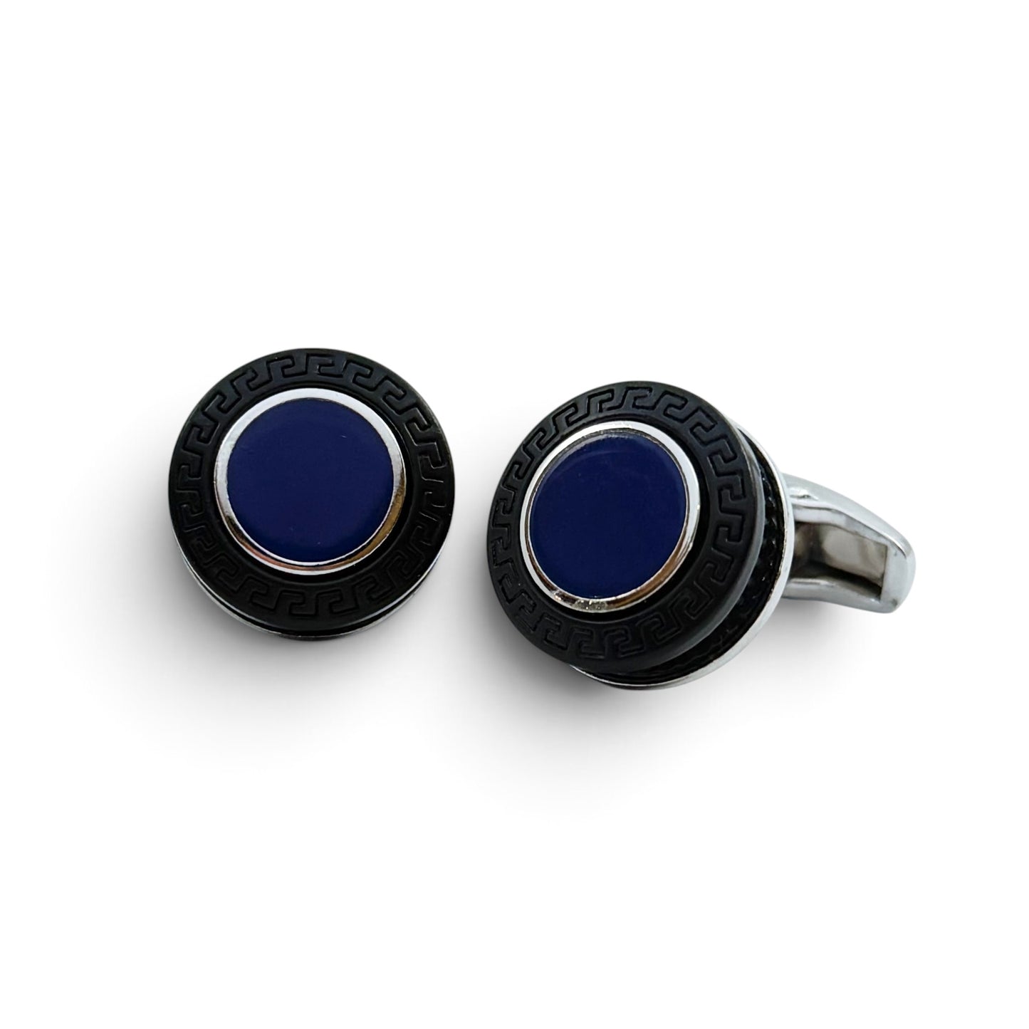 Sovereign Maze Silver Cufflinks