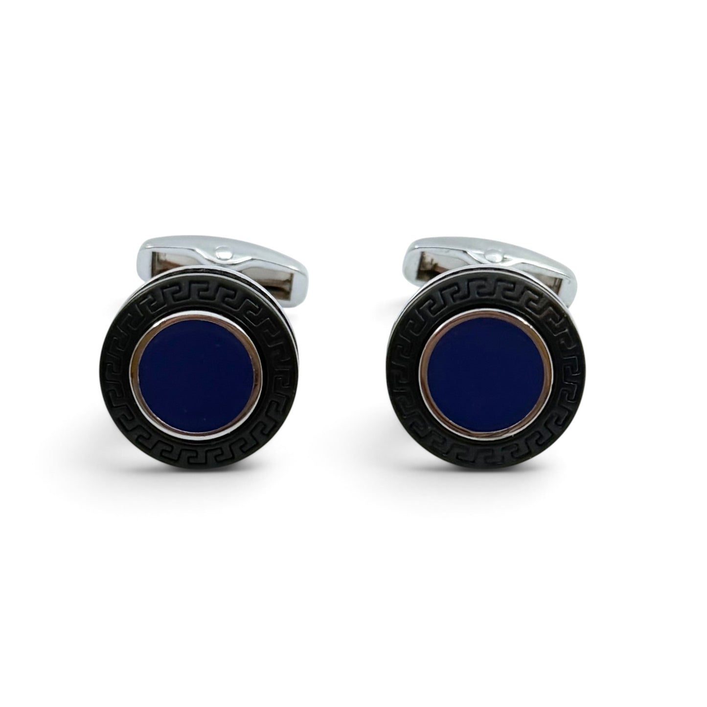 Sovereign Maze Silver Cufflinks