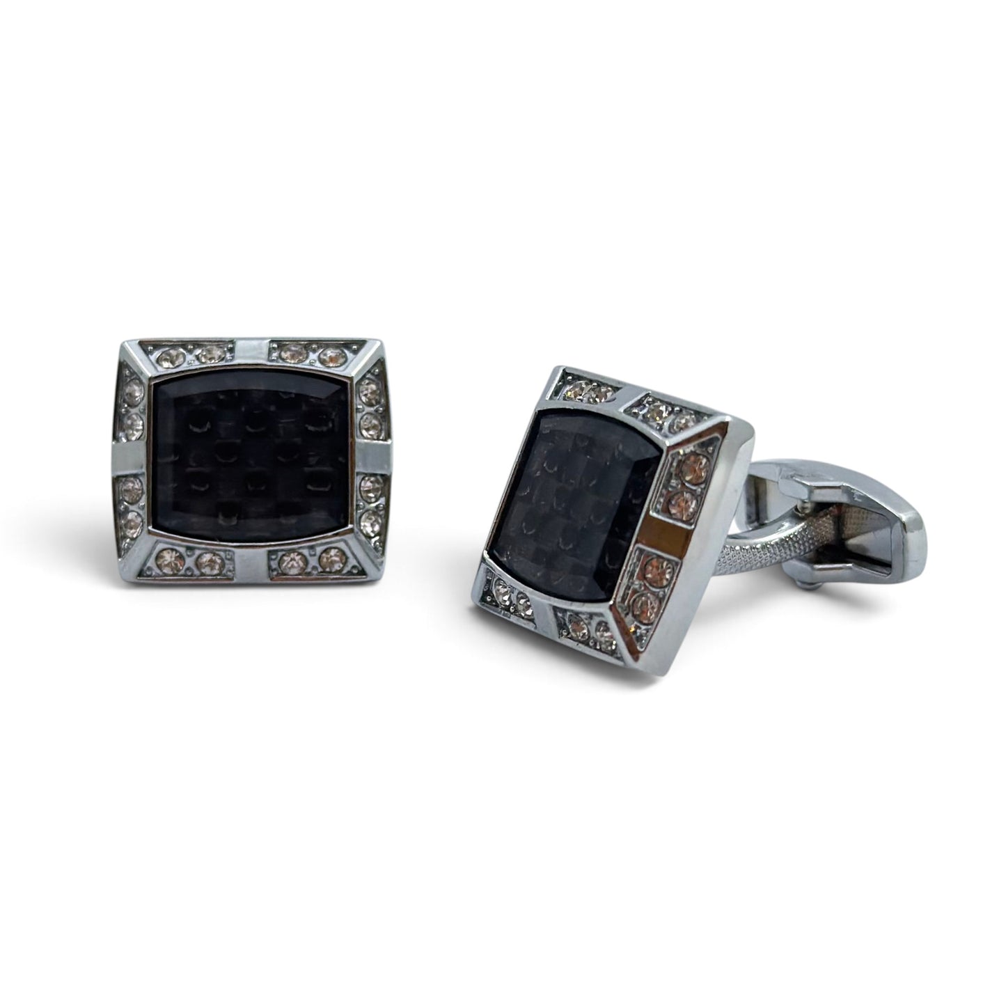 Obsidian Royale Silver Cufflinks