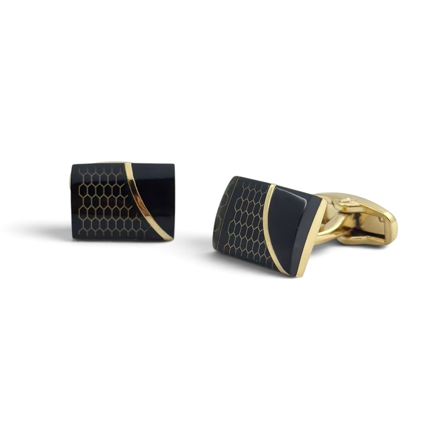 Gilded Hive Golden Cufflinks