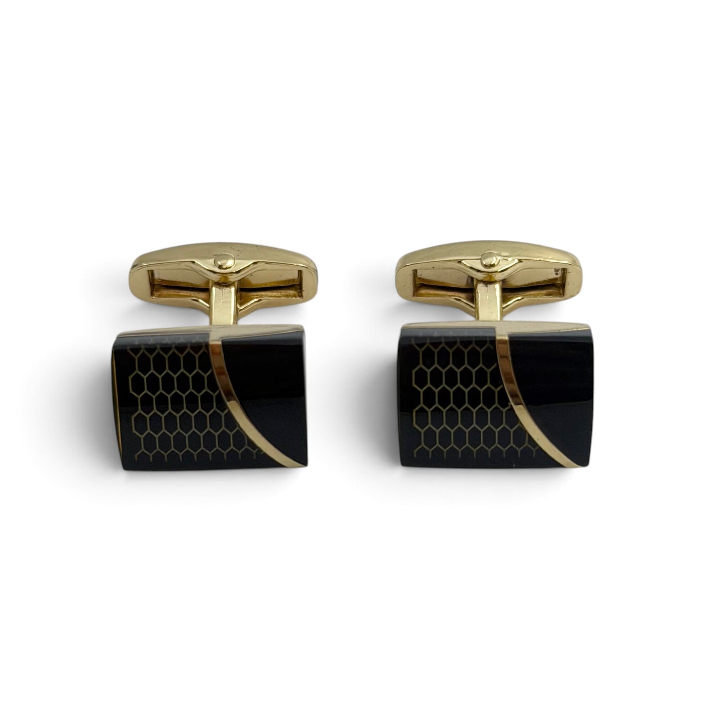 Gilded Hive Golden Cufflinks