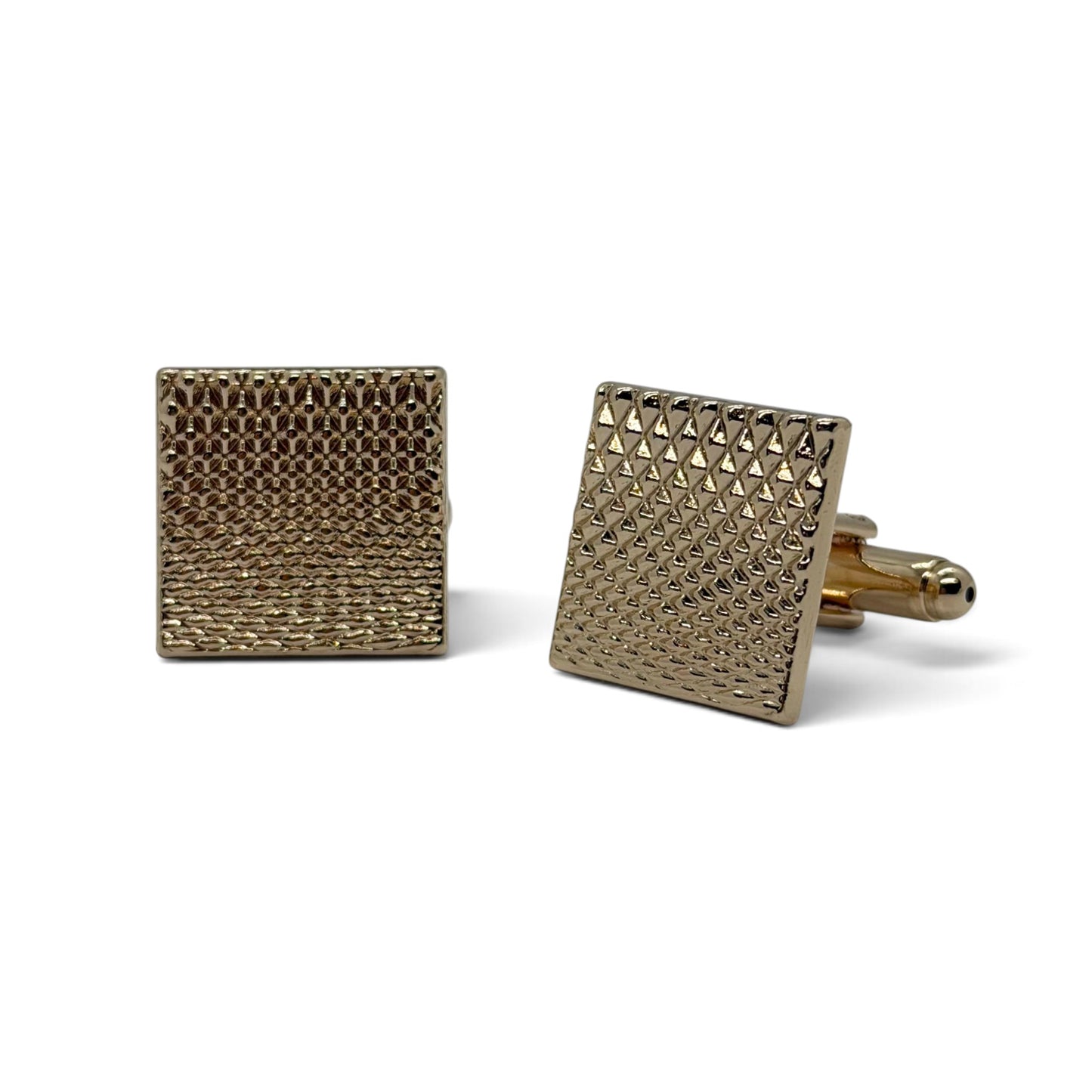 Gilded Weave Golden Cufflinks