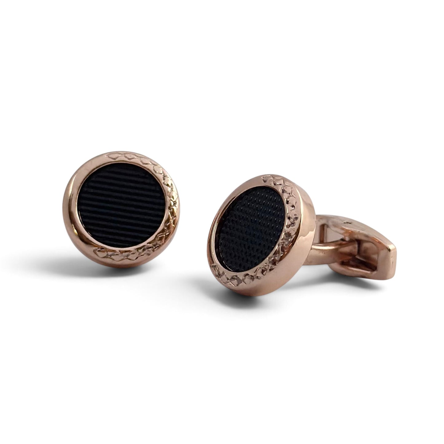 Black Shadow Rose Gold Cufflinks