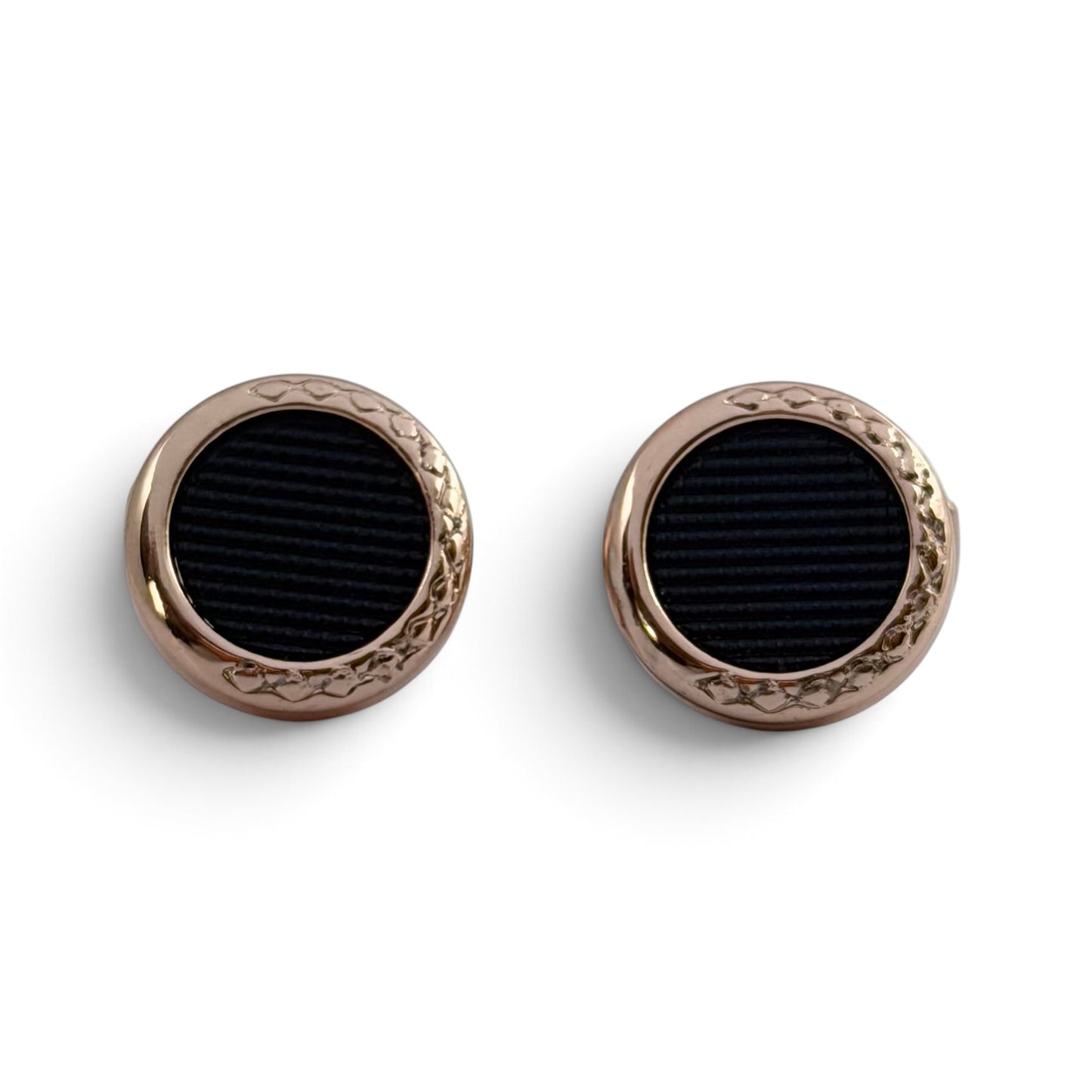 Black Shadow Rose Gold Cufflinks