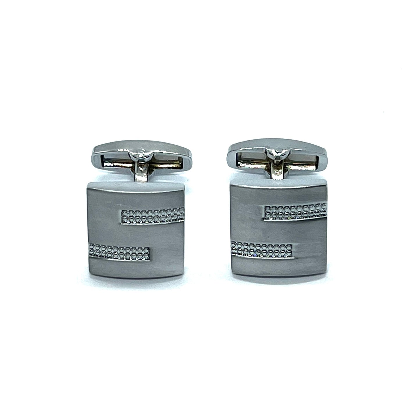 Duo Dotted Silver Cufflinks