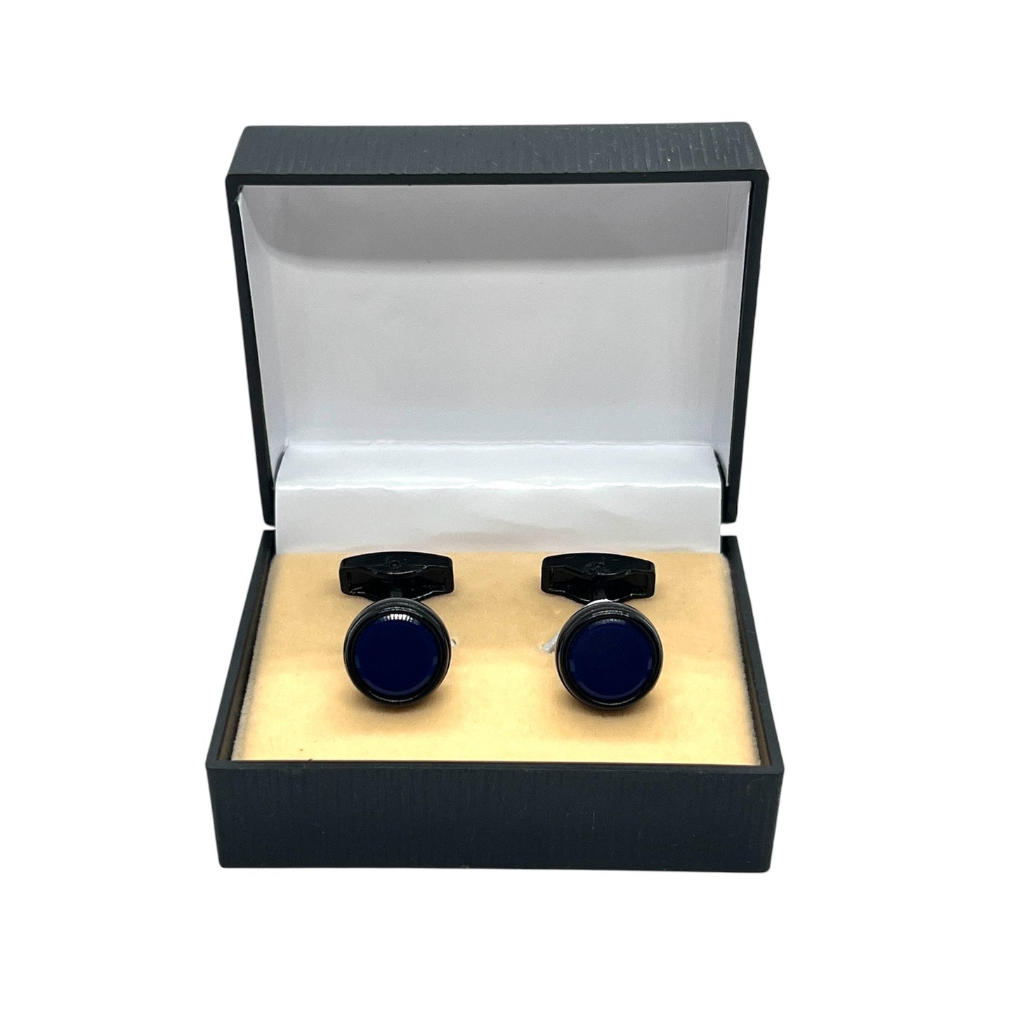 Mini Blue Curva Black Cufflinks