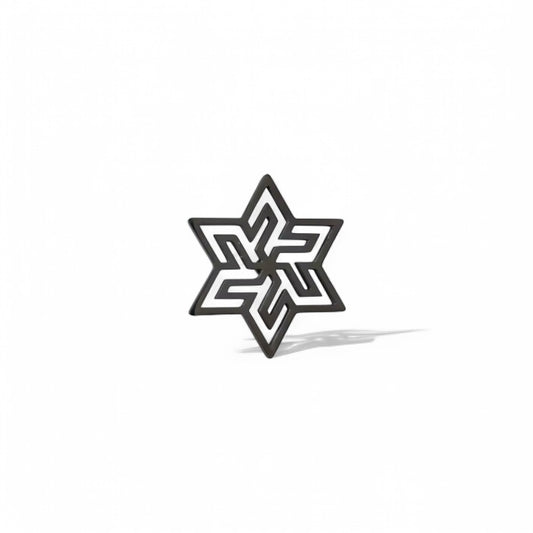 Sixp Star Black Lapel Pin
