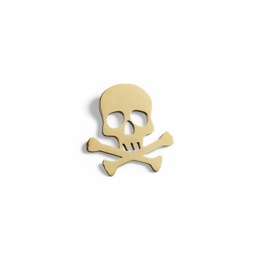 Skull And Bones Golden Lapel Pin