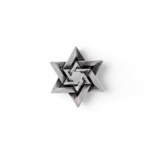 Vintage Ancient Star Silver Lapel Pin