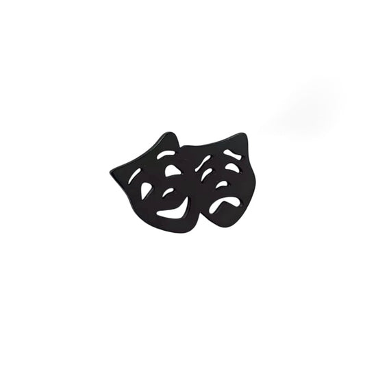 Joker Mask Face Black Lapel Pin
