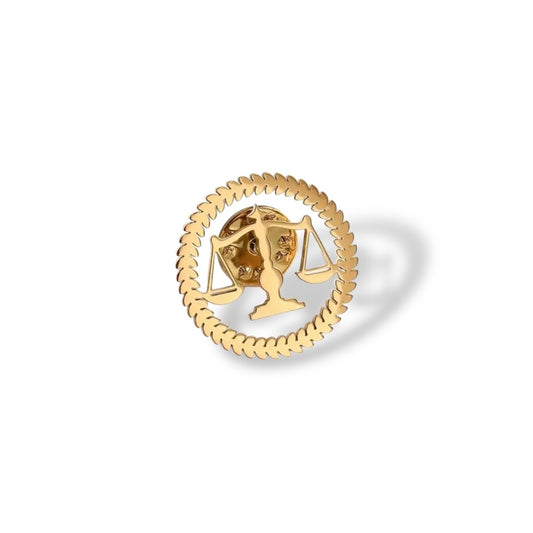 Lawyer Justice Judge Golden Lapel Pin