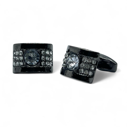 Rhino Zircon Grey Metallic Cufflinks