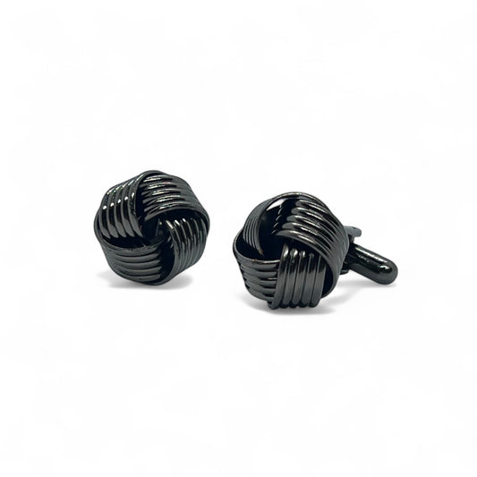 Penta Knot Grey Metallic Cufflinks