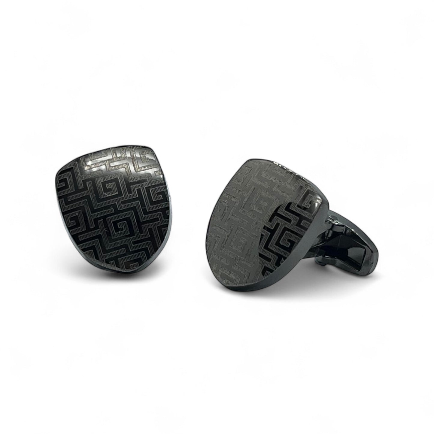 Titan Maze Grey Metallic Cufflinks
