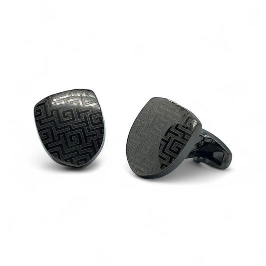 Titan Maze Grey Metallic Cufflinks