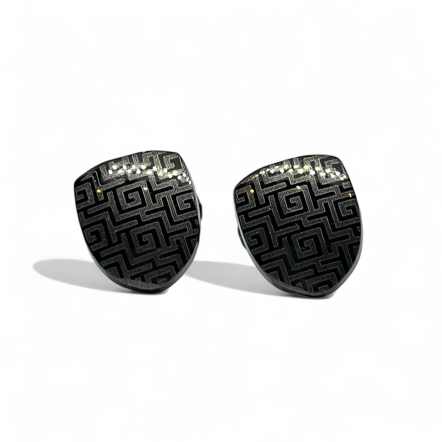 Titan Maze Grey Metallic Cufflinks