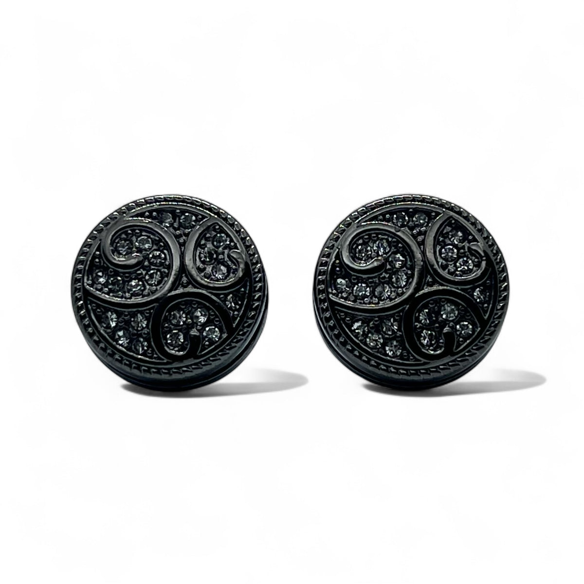 Hollowed Rhino Grey Metallic B Cufflinks