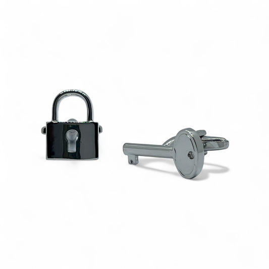 Lock & Key Silver Cufflinks