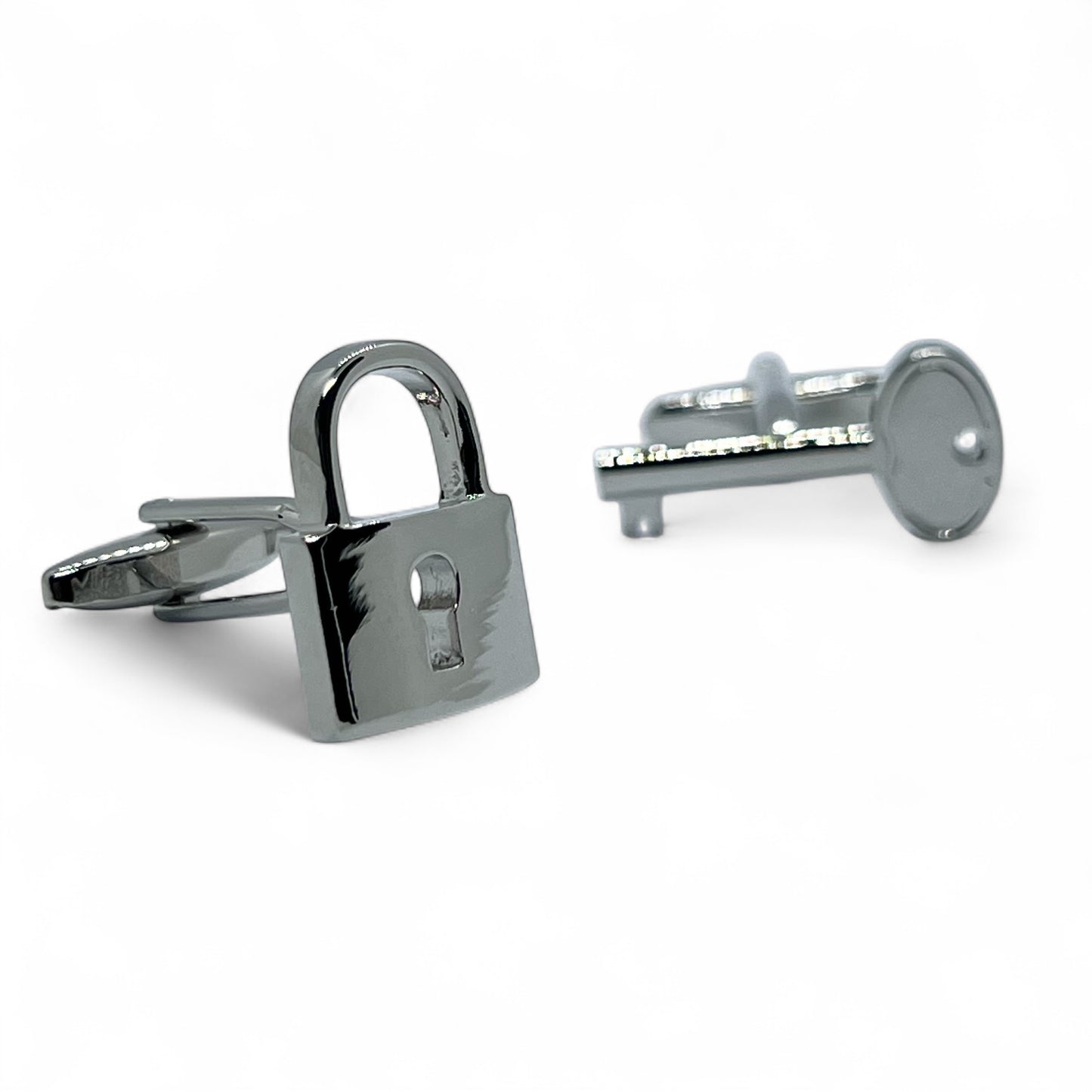 Lock & Key Silver Cufflinks