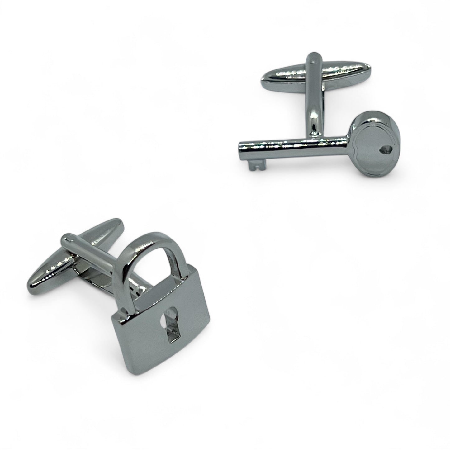 Lock & Key Silver Cufflinks