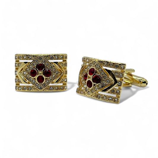 Rhino Rectare Golden Cufflinks